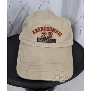 Vintage Abercrombie Baseball Bat Hat Cap Embroidered 90s Y2K Preppy Medium